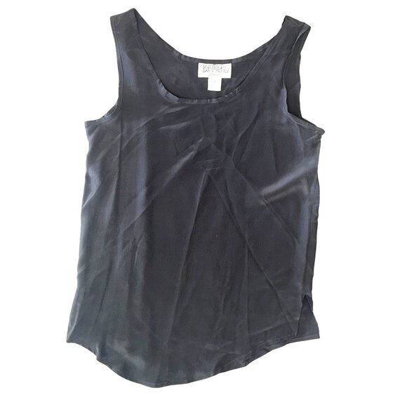 Bob Mackie Size 4 Black Silk Tank Top Vintage Luxury Sleeveless City Chic Luxury - Picture 9 of 9